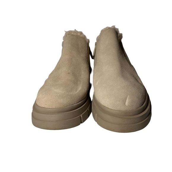 Franco Sarto Womens L-Anoro Beige Suede Platform Ankle Booties Sneakers - Picture 3 of 11